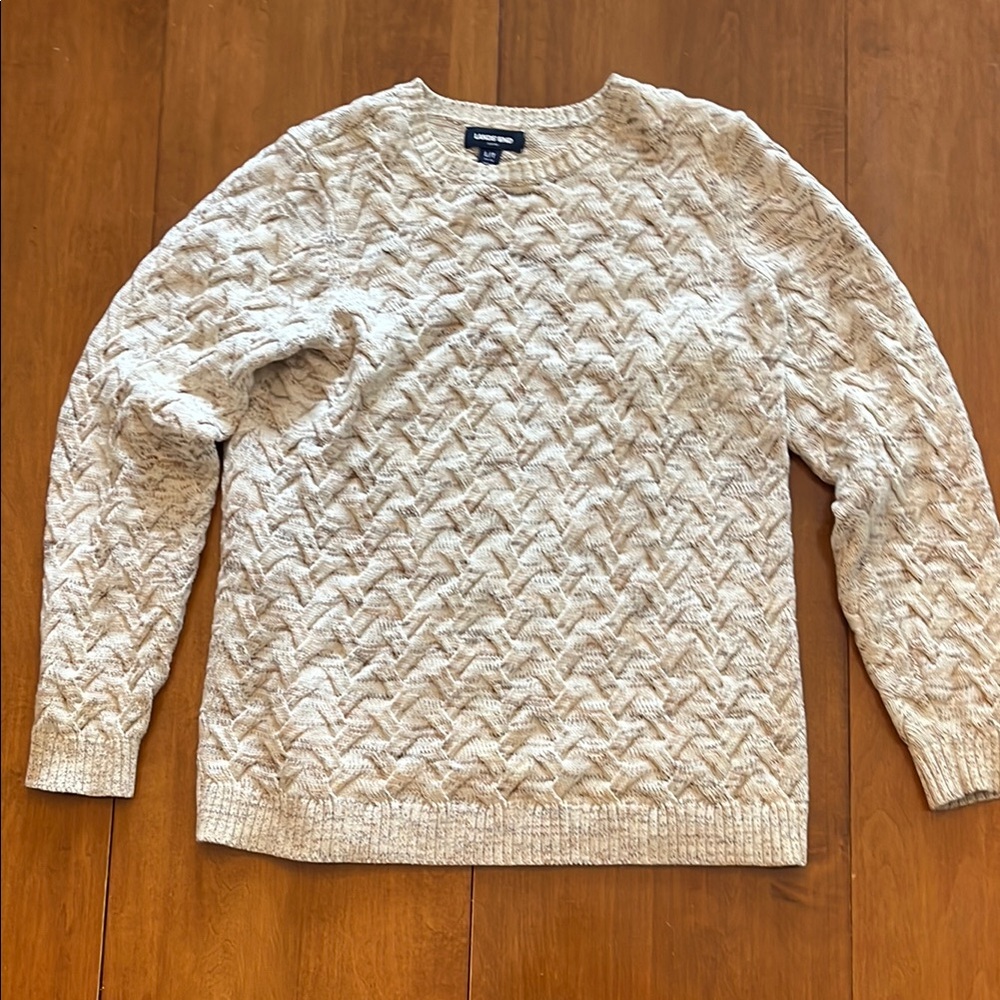 Sailing/Beach at night! Lands' End Crewneck Drifter Sweater NWOT 100% Cotton